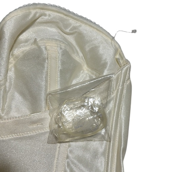 Va Bien NWT Vintage Womens Long Line Bustier Bra Convertible CREAM Corset 36D - Picture 7 of 10